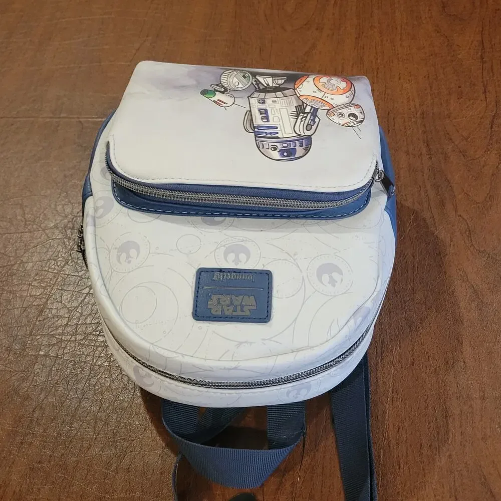 Loungefly Disney Star Wars R2D2 Bb8 Droids Mini Backpack New, with tags